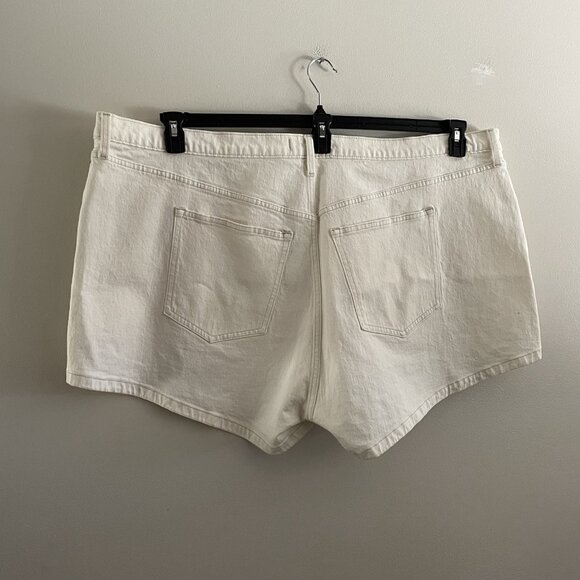 Abercrombie & Fitch Wmn Plus 37/24 Off White Curve Love High Rise Mom Short NWOT - Picture 6 of 10